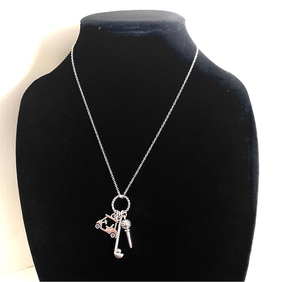 Golf Charm Necklace Golfing - Picture 2 of 6